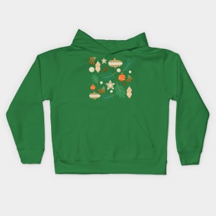 Christmas Baubles and Mistletoe Kids Hoodie